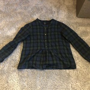 Madewell peplum flannel